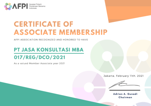 M.B.A. Consulting Indonesia became the member of AFPI association